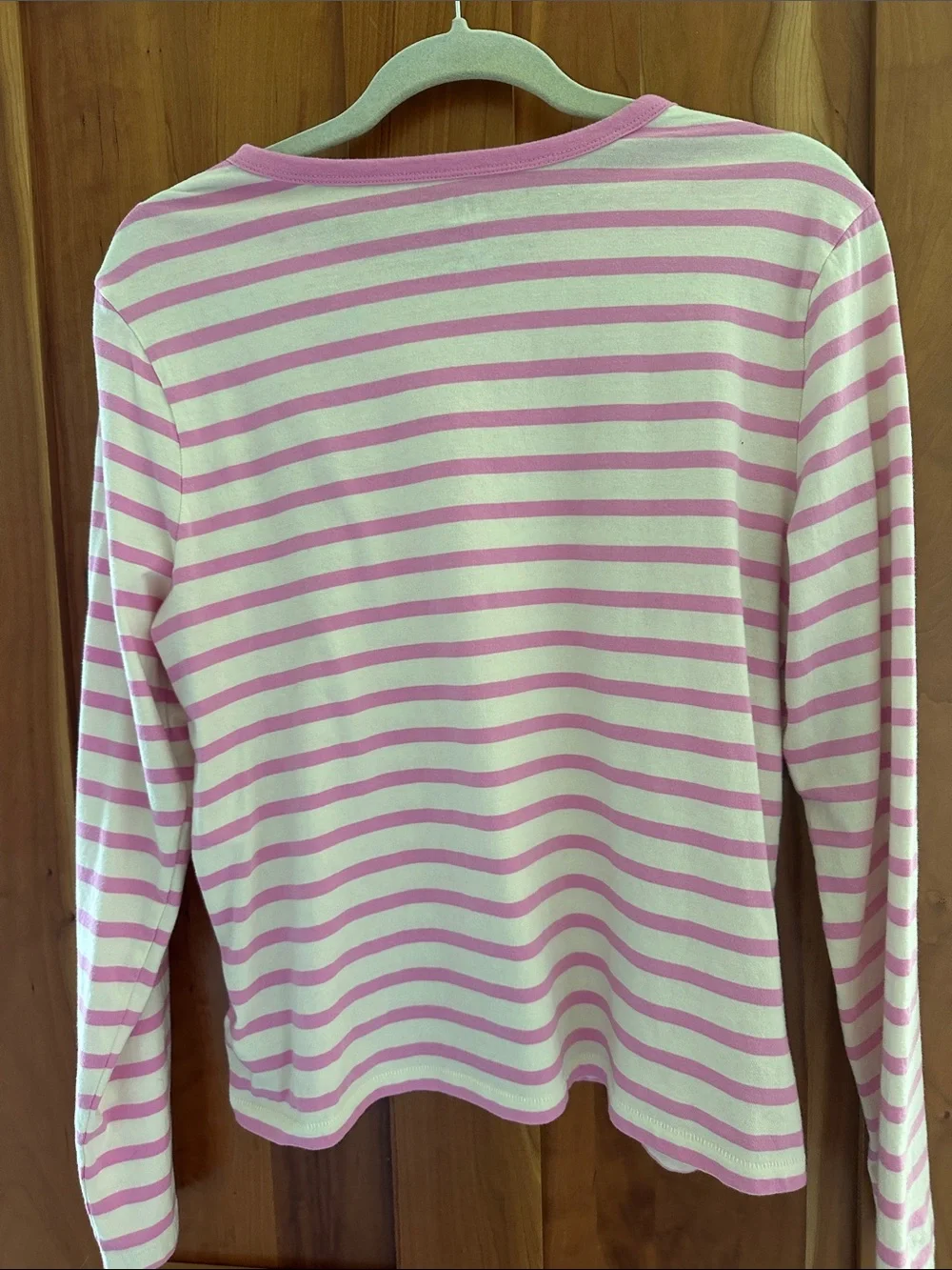 GAP Women’s Pink & White Striped Long Sleeve Tee - NEW - Picture 4 of 4